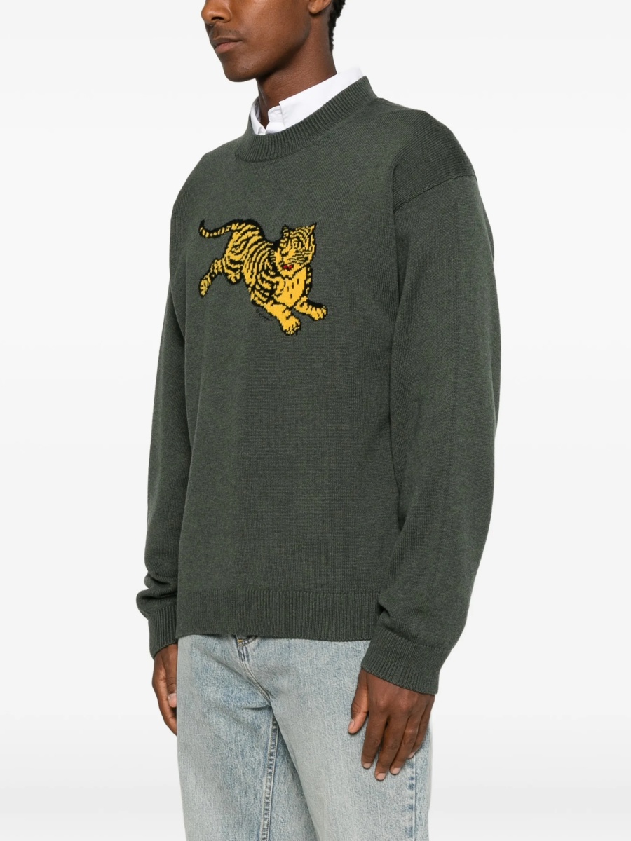 Pulover tricotat Kenzo verde - Img 3