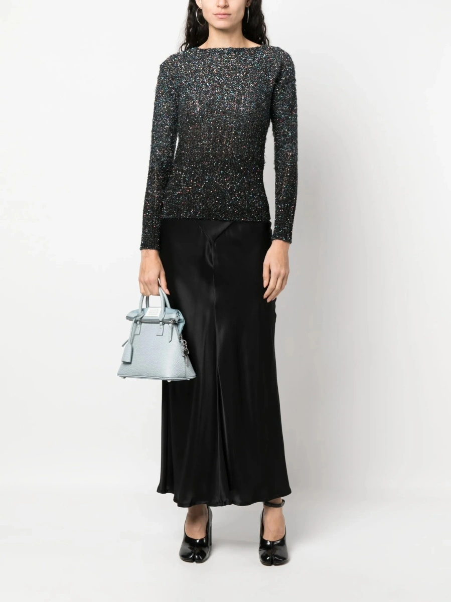 Pulover tricotat Maison Margiela albastru - Img 2