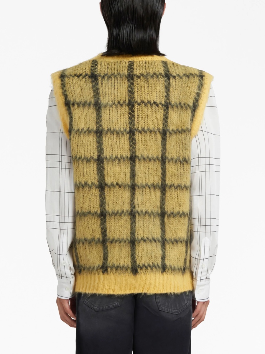 Pulover tricotat Marni Mohair galben - Img 3