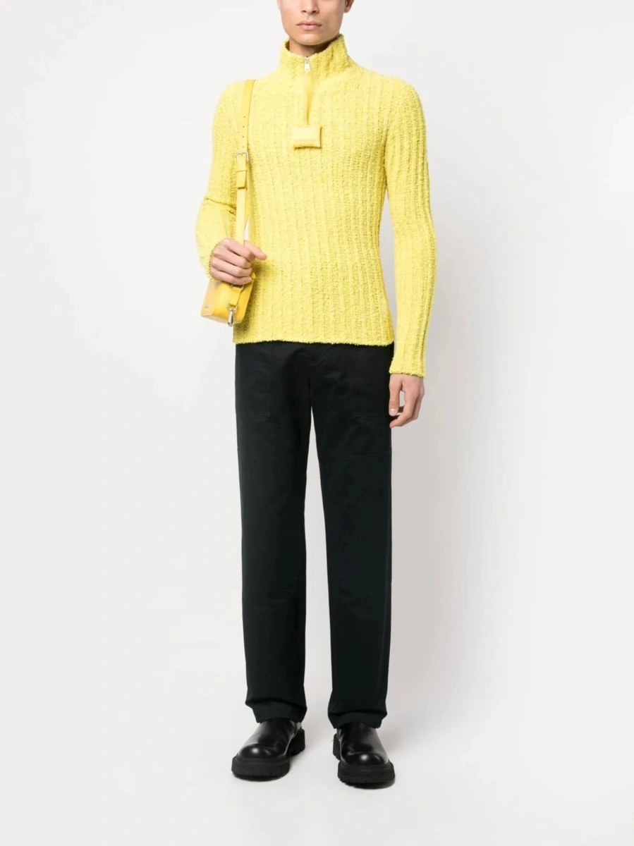Pulover tricotat Moncler Genius galben - Img 2