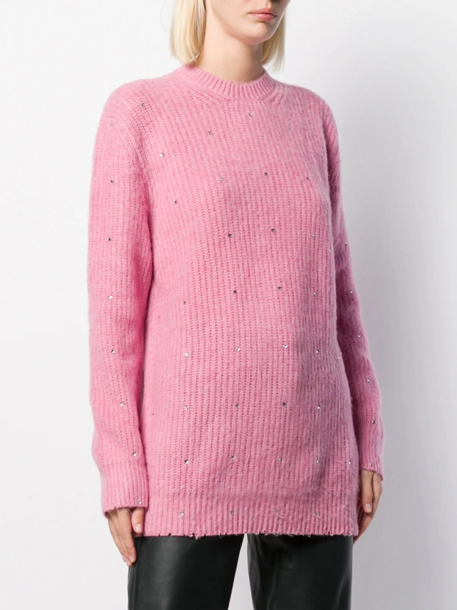 Pulover tricotat MSGM roz - Img 3