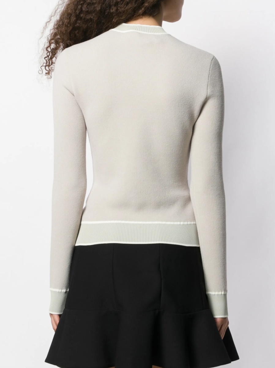 Pulover tricotat Off-White neutru - Img 4