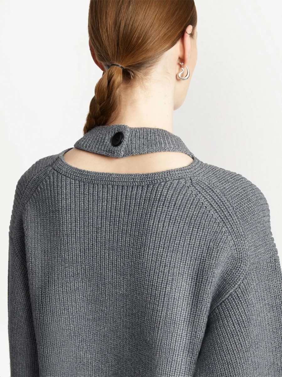 Pulover tricotat PROENZA SCHOULER WHITE LABEL gri - Img 5