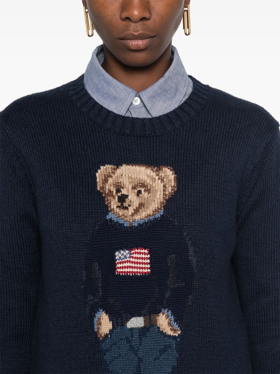 Pulover tricotat Ralph Lauren POLO BEAR albastru - Img 5