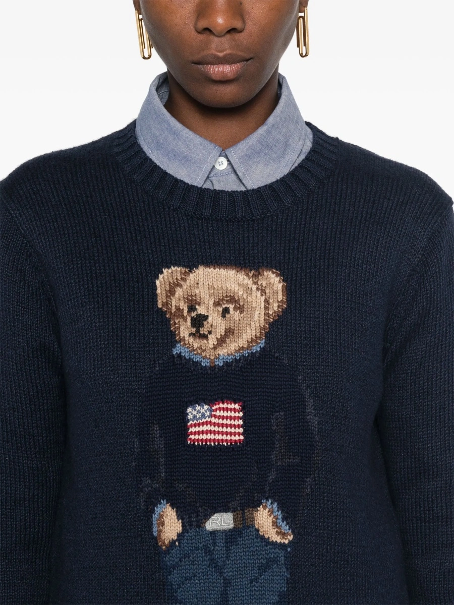 Pulover tricotat Ralph Lauren POLO BEAR albastru - Img 5