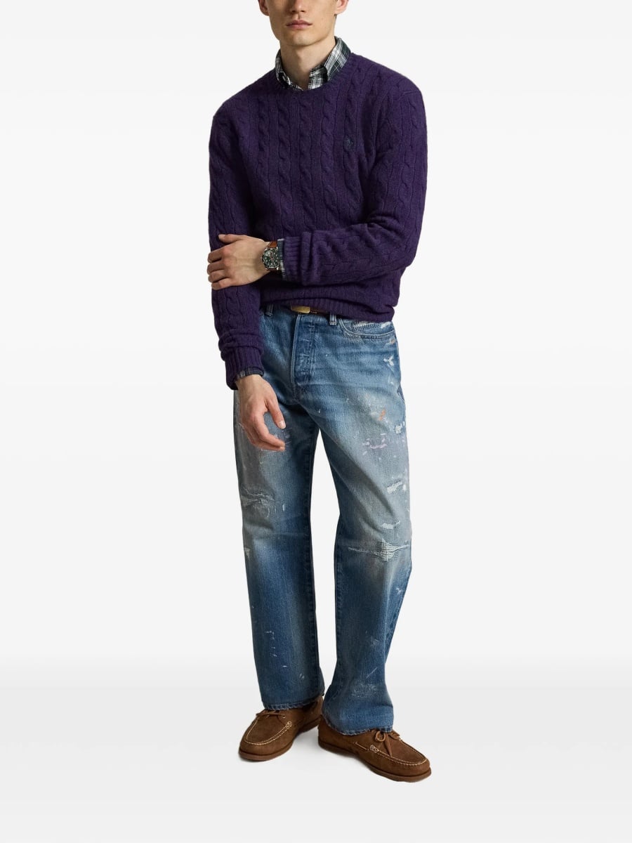 Pulover tricotat Ralph Lauren violet - Img 2