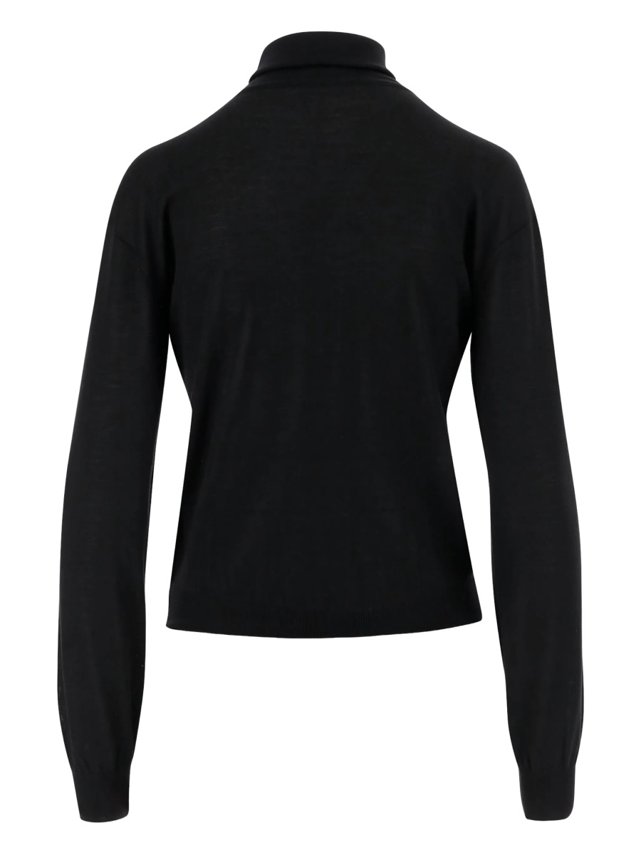 Pulover tricotat Saint Laurent negru - Img 2