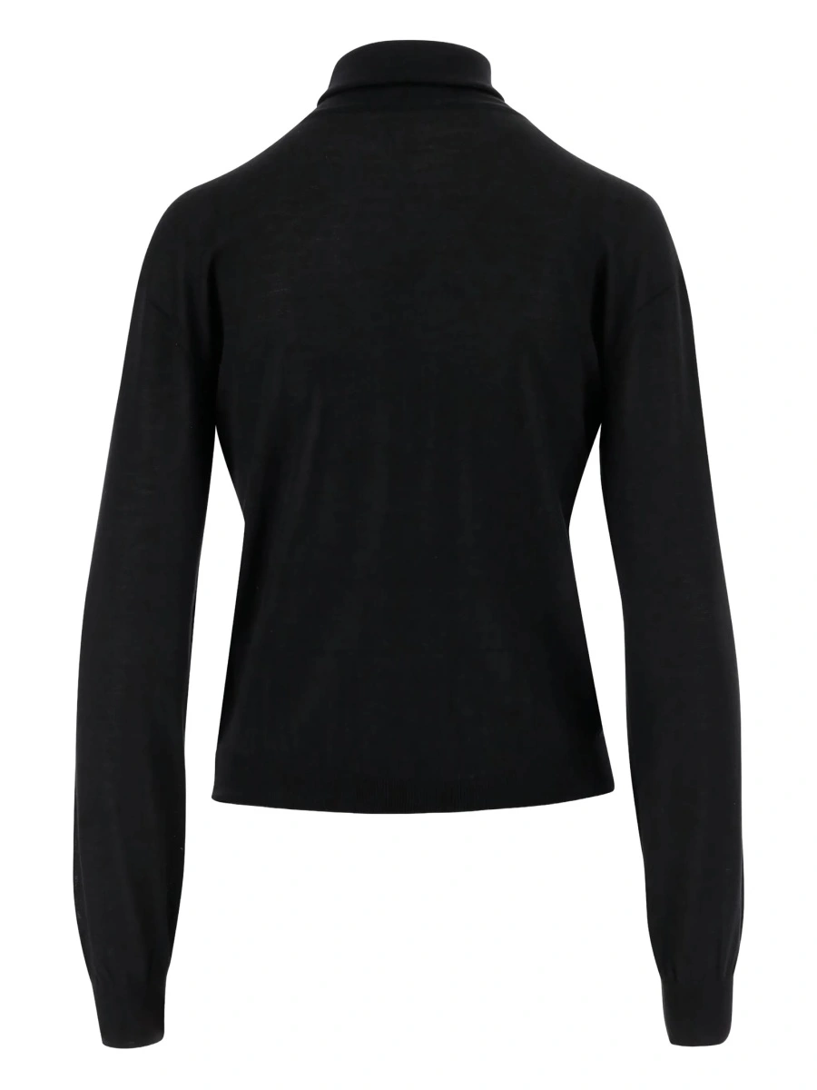 Pulover tricotat Saint Laurent negru - Img 2