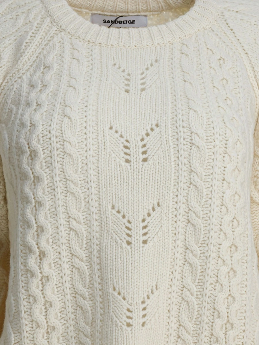 Pulover tricotat Sandbeige neutru - Img 3