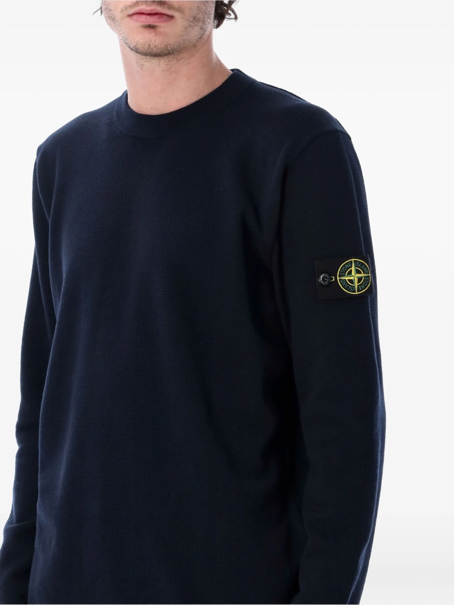 Pulover tricotat Stone Island albastru - Img 3