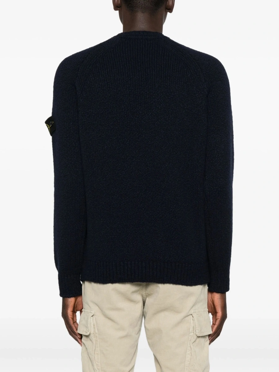 Pulover tricotat Stone Island albastru - Img 4