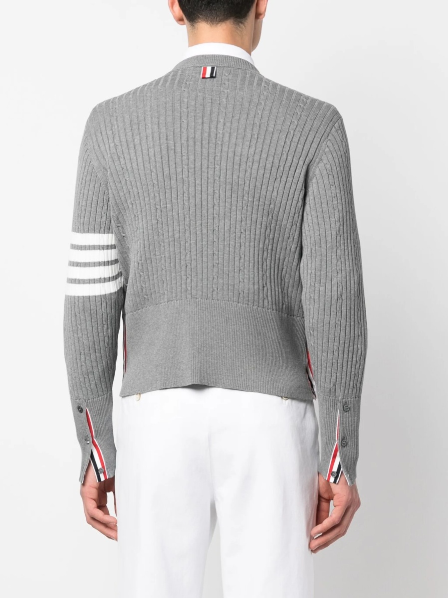 Pulover tricotat Thom Browne gri - Img 4