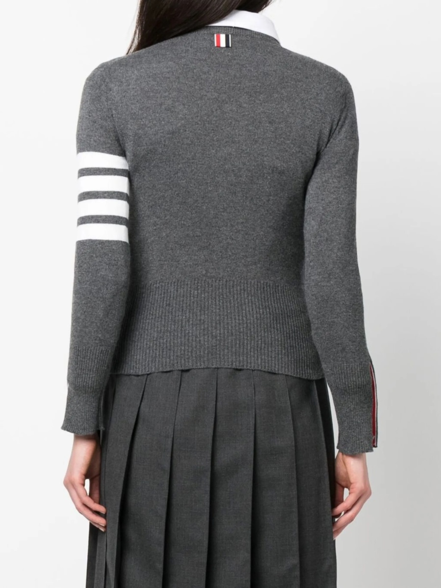 Pulover tricotat Thom Browne gri - Img 4