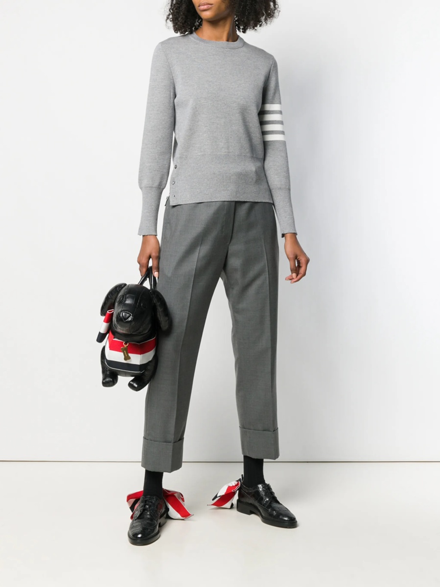 Pulover tricotat Thom Browne gri - Img 2