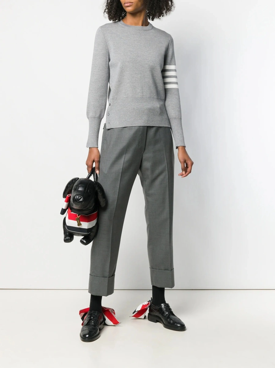 Pulover tricotat Thom Browne gri - Img 2