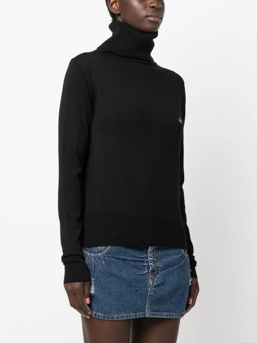 Pulover tricotat Vivienne Westwood negru - Img 3