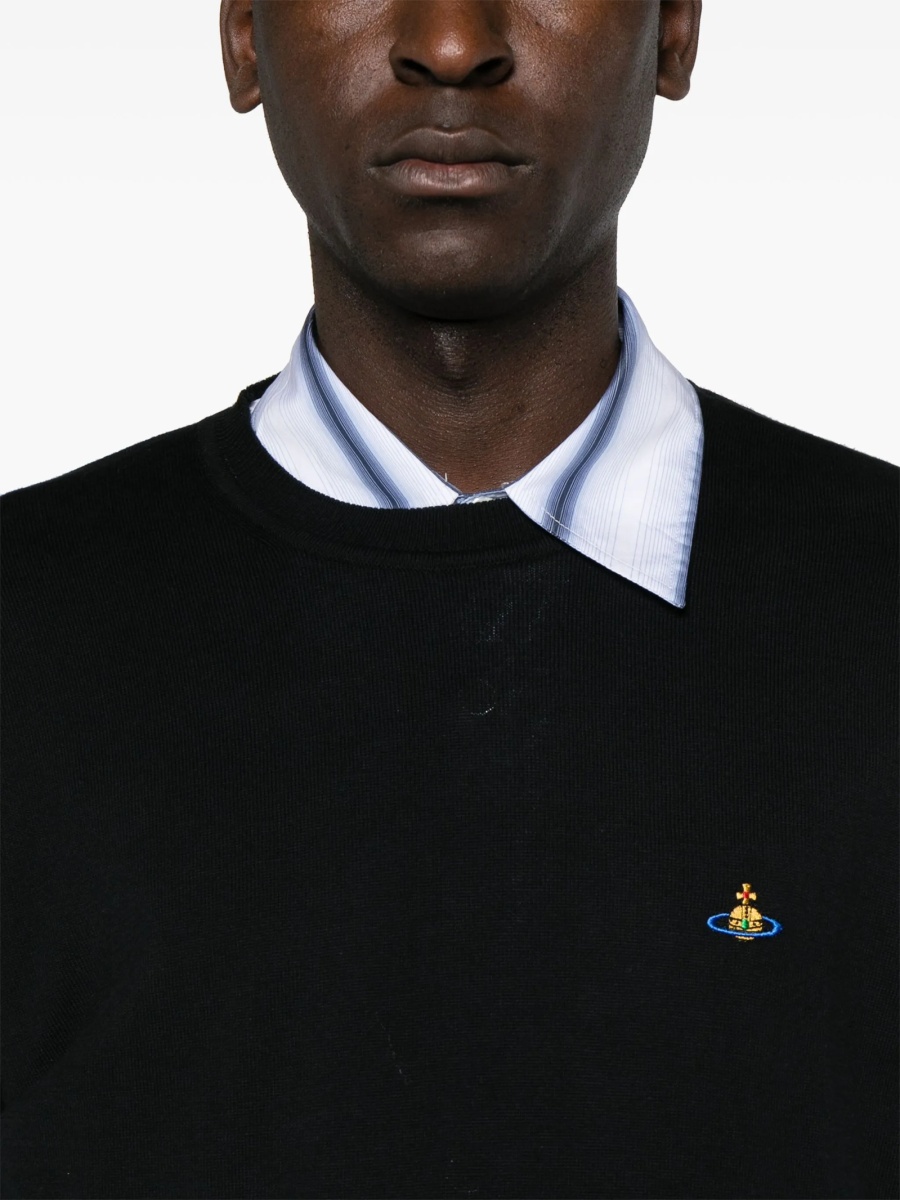 Pulover tricotat Vivienne Westwood negru - Img 5
