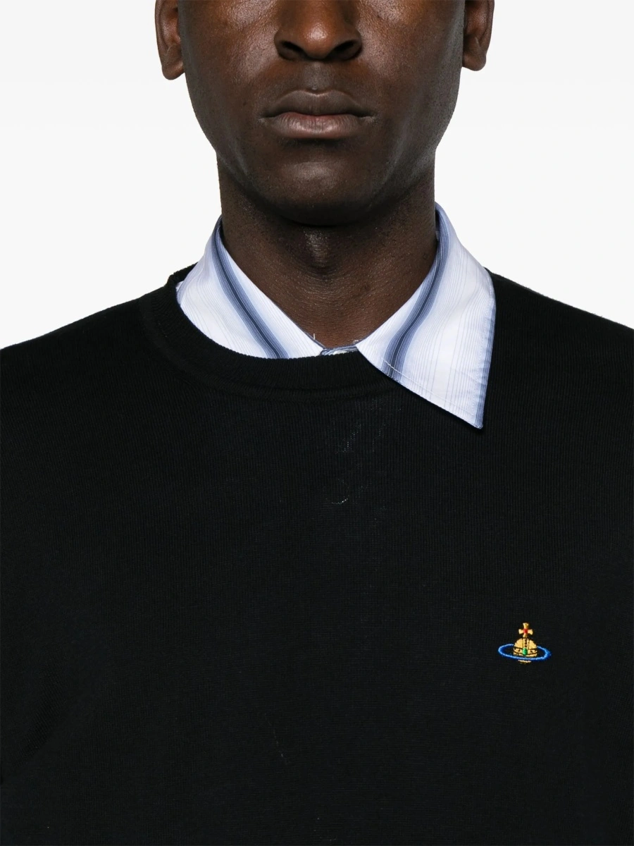 Pulover tricotat Vivienne Westwood negru - Img 5