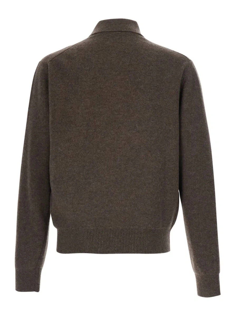 Pulover WOOL CLASSIC KNIT SWEATER/ MUDSTONE MELANGE - Img 2