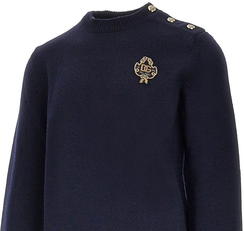 Pulover Wool sweater with embroidered patch - Img 2