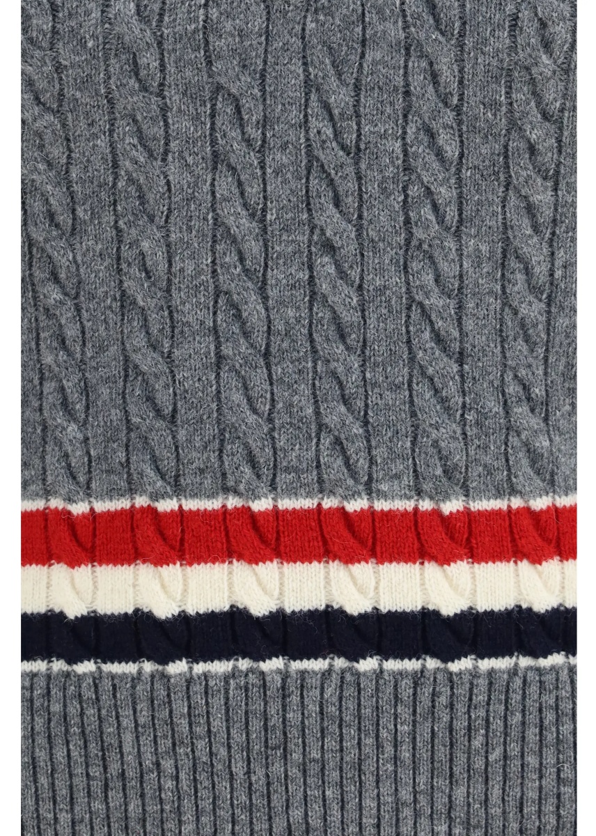 Pulovere Cable-knit cricket V-neck Vest - Img 3