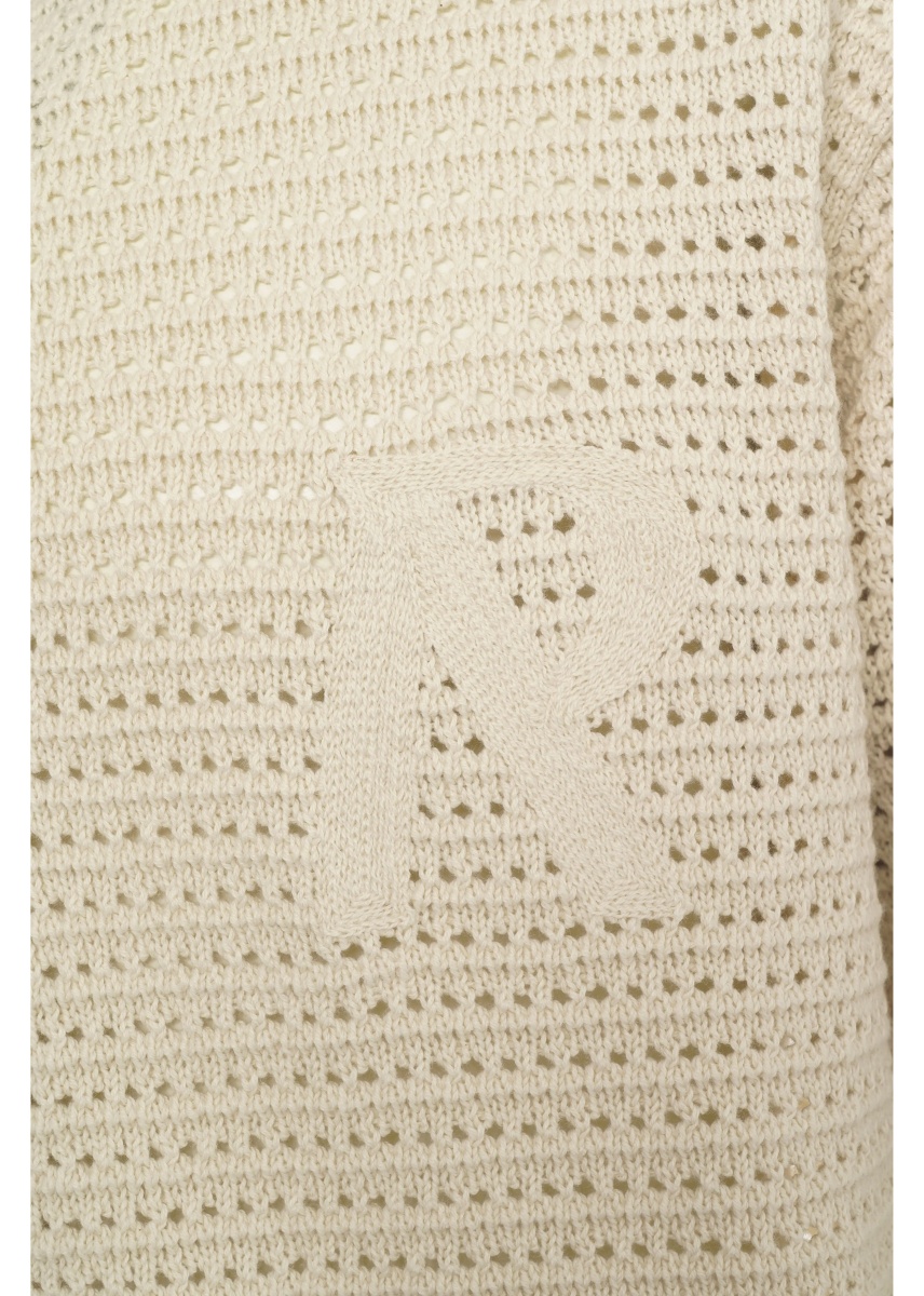Pulovere Openwork knit shirt with logo detail - Img 4