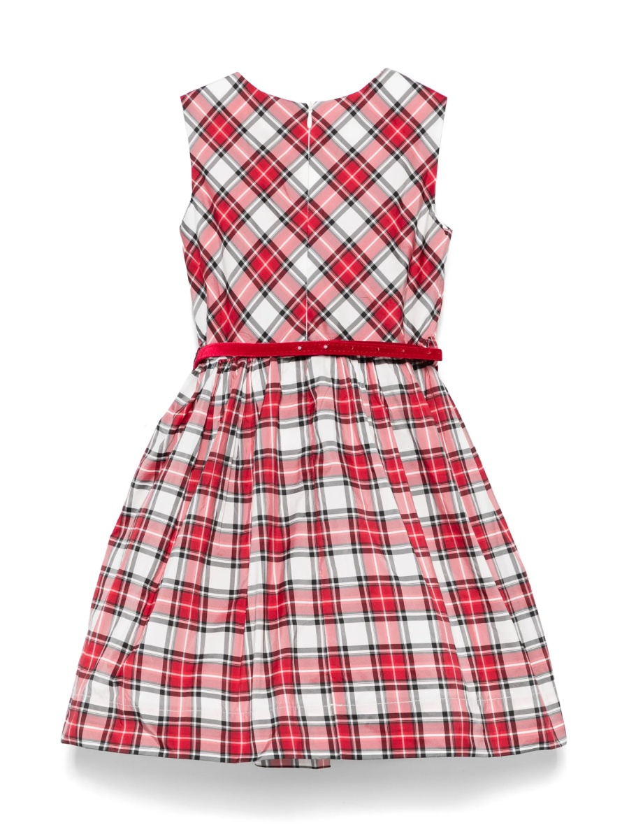 Rochie casual Monnalisa rosie din polyester - Img 2