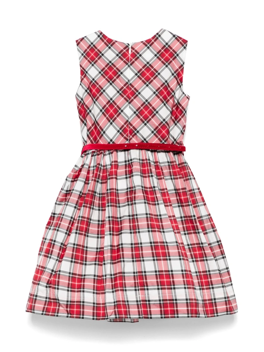 Rochie casual Monnalisa rosie din polyester - Img 2