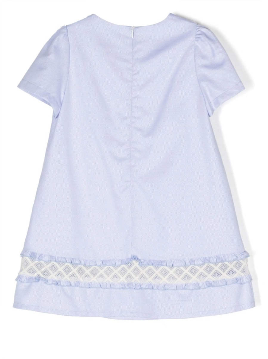 Rochie casual SIMONETTA albastra din bumbac si polyester - Img 2
