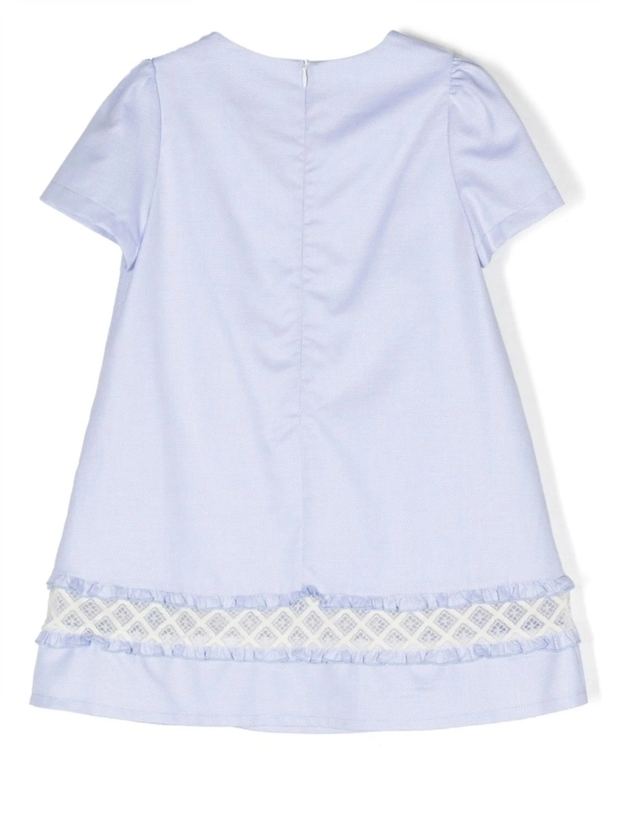 Rochie casual SIMONETTA albastra din bumbac si polyester - Img 2