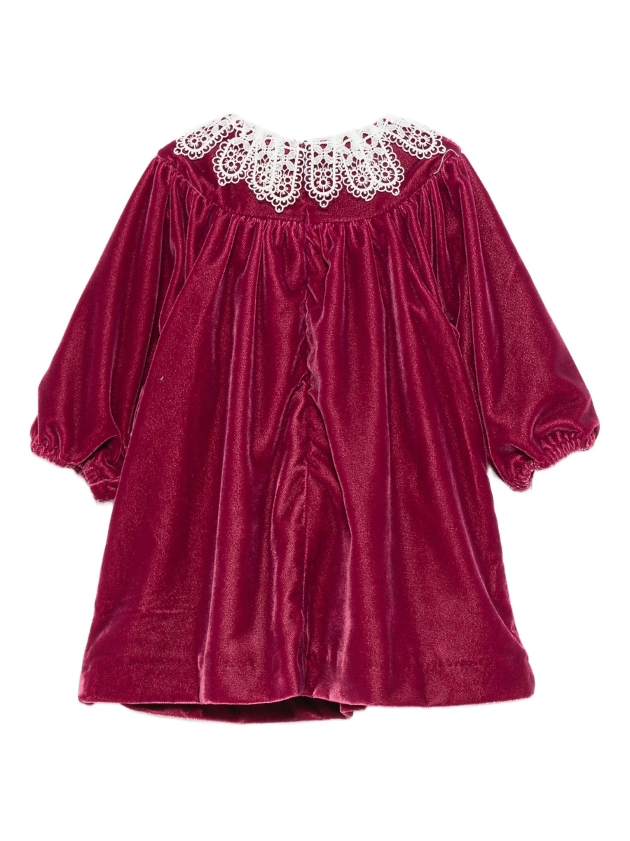 Rochie de eveniment Tartine et Chocolat rosie din polyester si bumbac - Img 2
