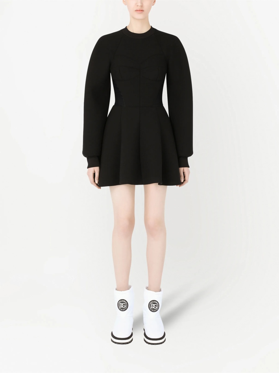 Rochie de ocazie Dolce &amp; Gabbana neagra din bumbac si elastan - Img 2
