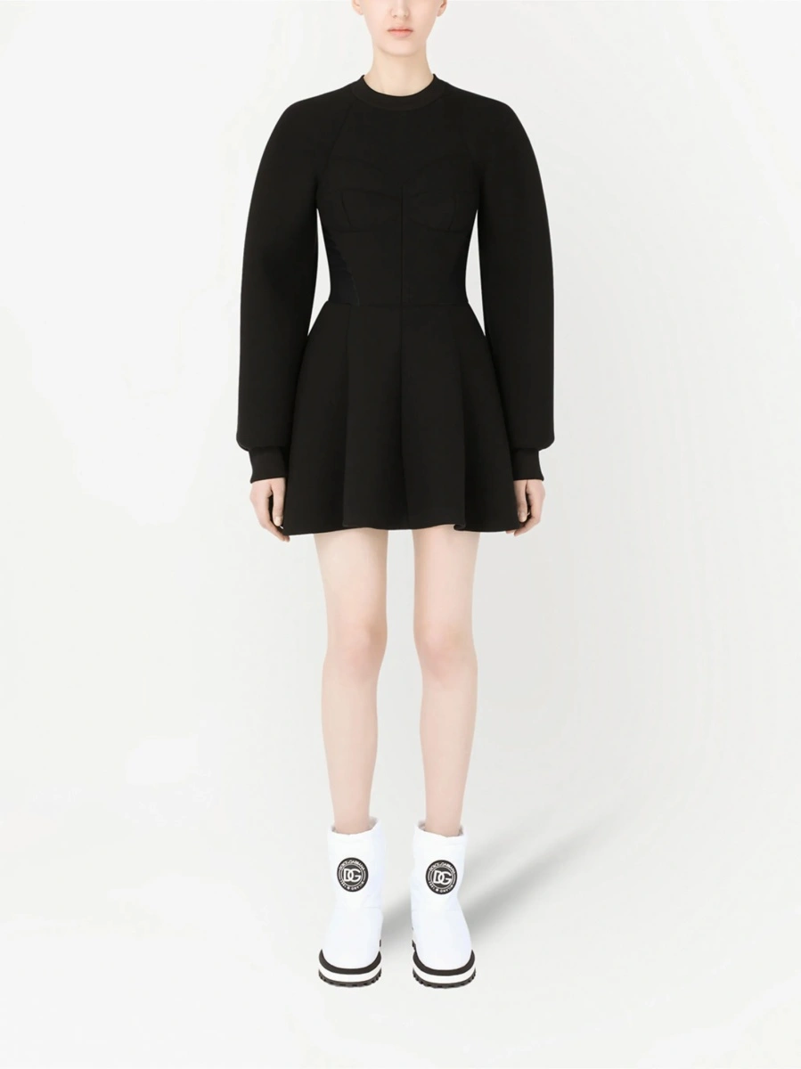 Rochie de ocazie Dolce &amp; Gabbana neagra din bumbac si elastan - Img 2