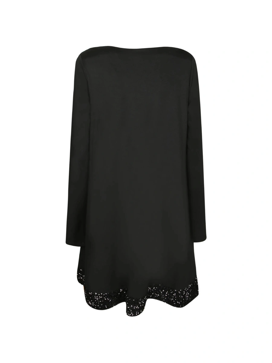 Rochie de ocazie Emporio Armani neagra din vascoza si polyester - Img 2