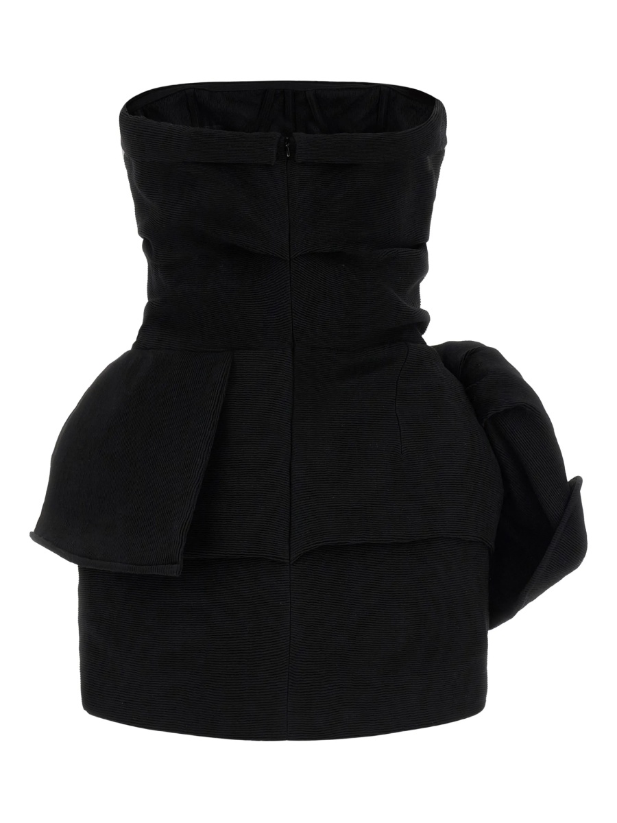 Rochie de ocazie Magda Butrym neagra din vascoza si poliamida - Img 2
