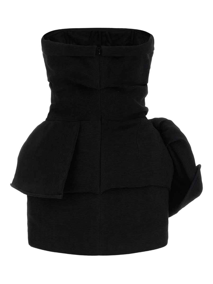 Rochie de ocazie Magda Butrym neagra din vascoza si poliamida - Img 2