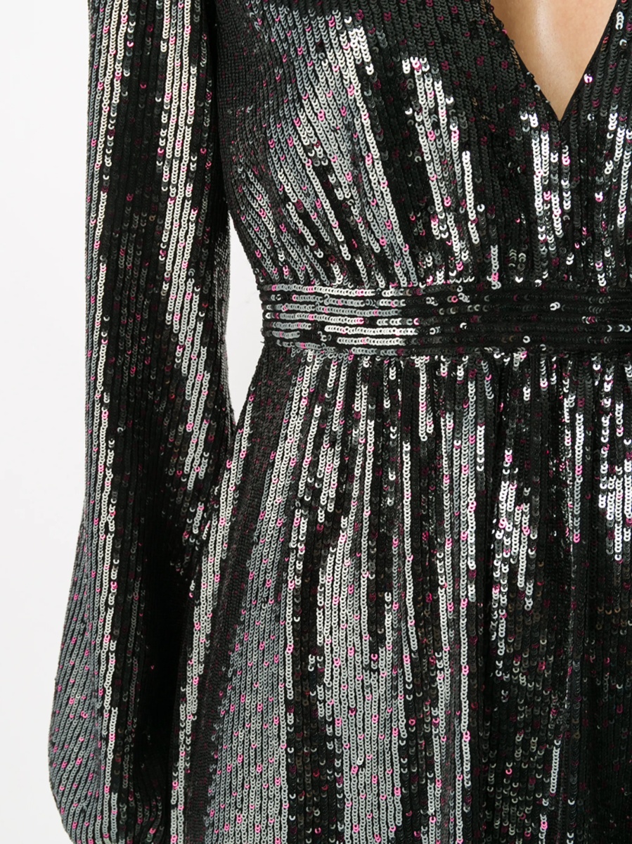 Rochie de ocazie N°21 neagra din polyester si spandex/elastan - Img 5
