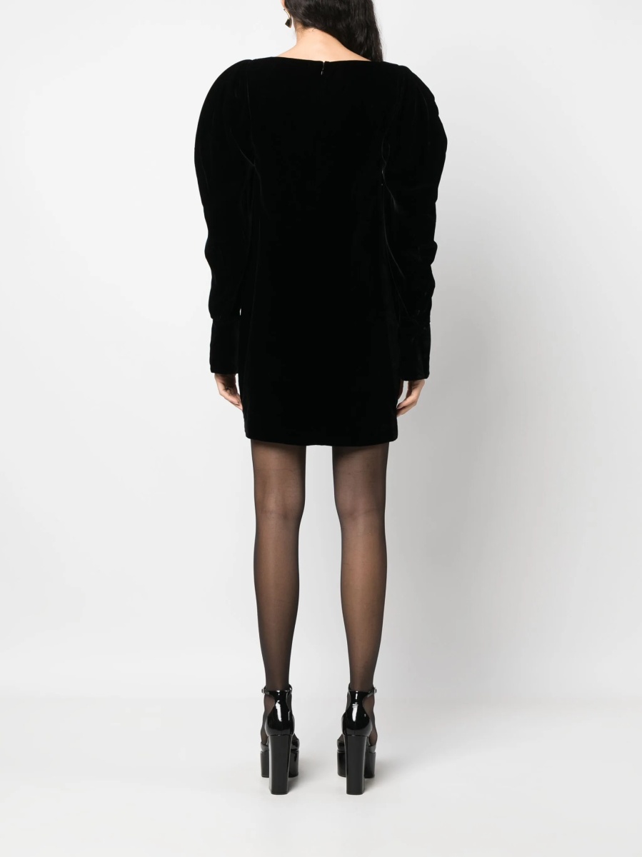 Rochie de ocazie Nina Ricci neagra din cupru si vascoza - Img 4