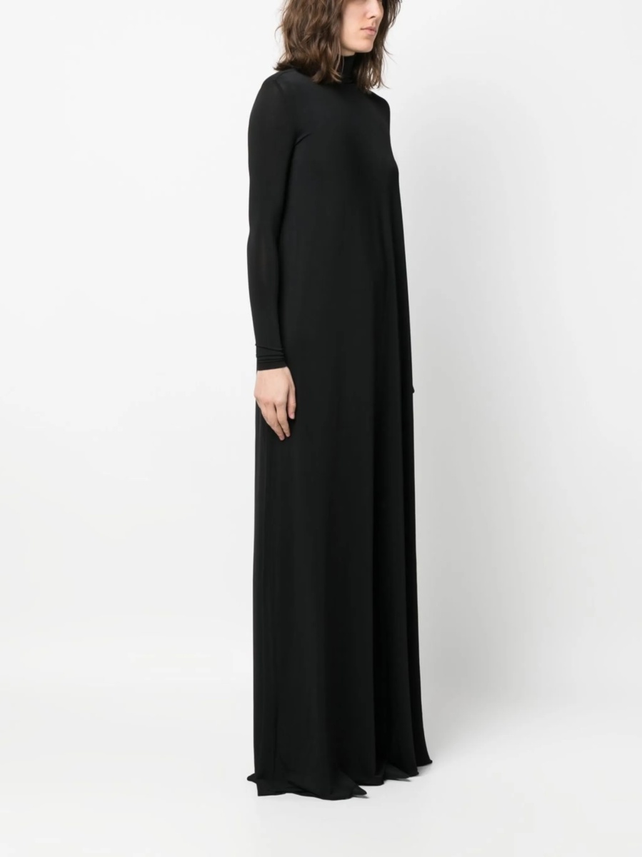 Rochie de seara Balenciaga neagra din vascoza - Img 3