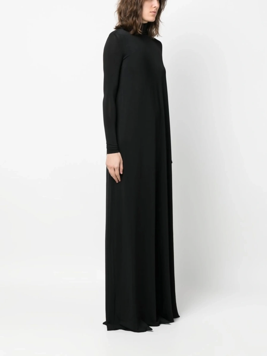 Rochie de seara Balenciaga neagra din vascoza - Img 3