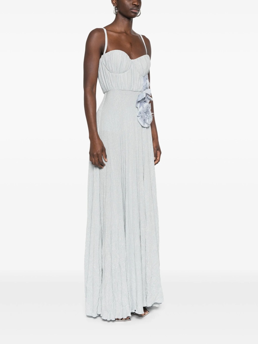 Rochie de seara Elisabetta Franchi albastra din poliamida si polyester - Img 3