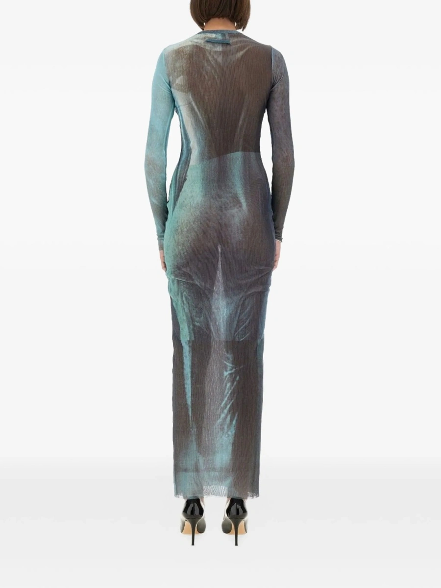 Rochie de seara Jean Paul Gaultier albastra - Img 3
