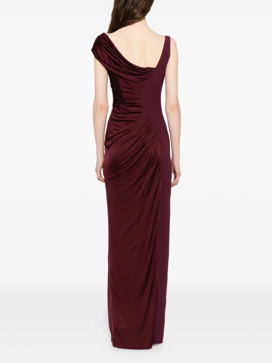 Rochie de seara Versace Medusa ’95 rosie din vascoza - Img 4
