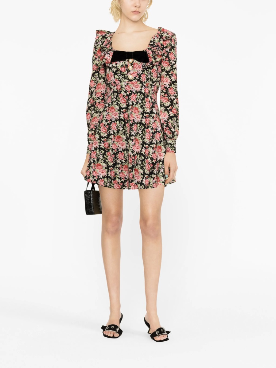 Rochie de zi Alessandra Rich neagra din matase - Img 2