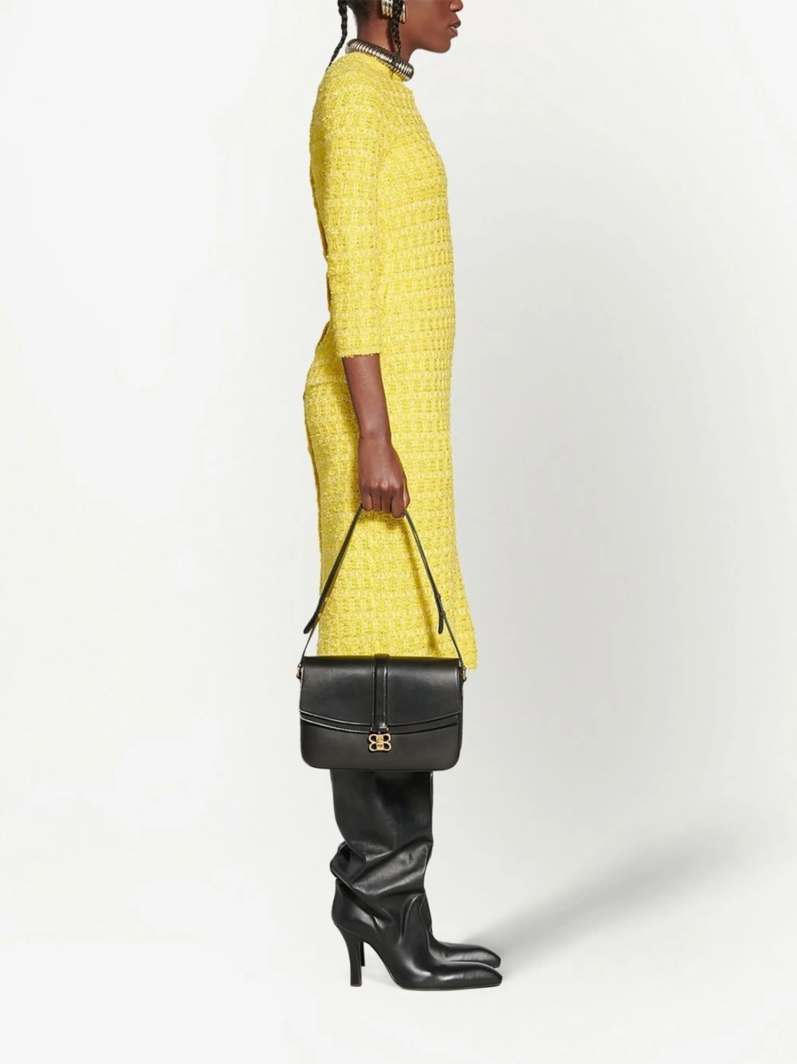 Rochie de zi Balenciaga galbena - Img 3