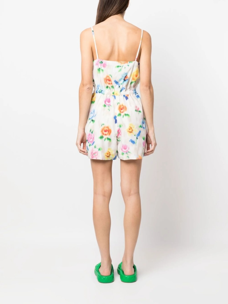 Rochie de zi LOVE Moschino alba din bumbac si matase - Img 4