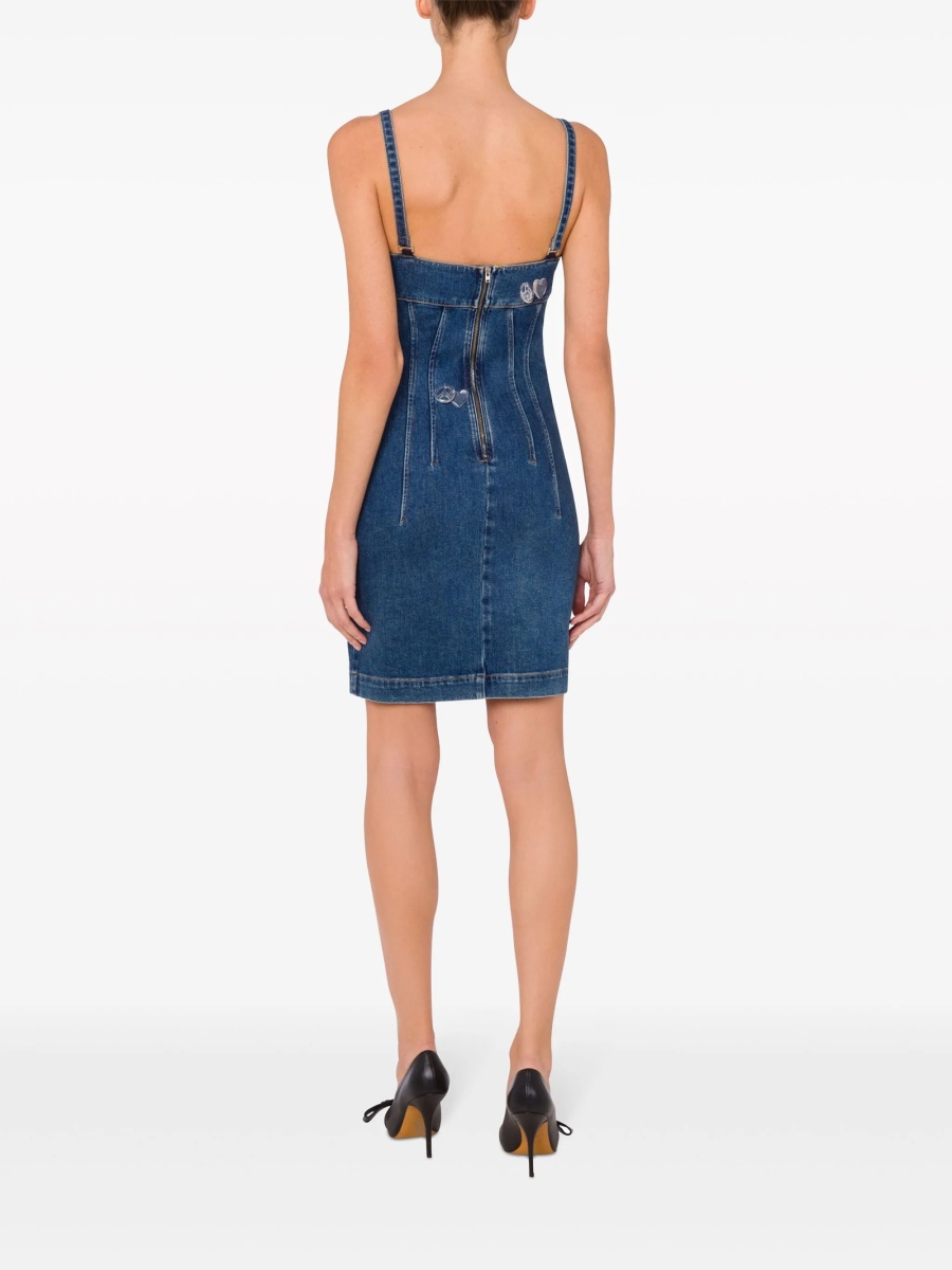 Rochie de zi MOSCHINO JEANS albastra - Img 3