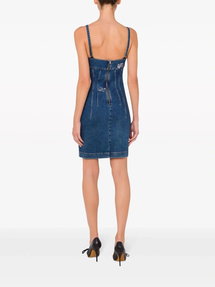 Rochie de zi MOSCHINO JEANS albastra - Img 3