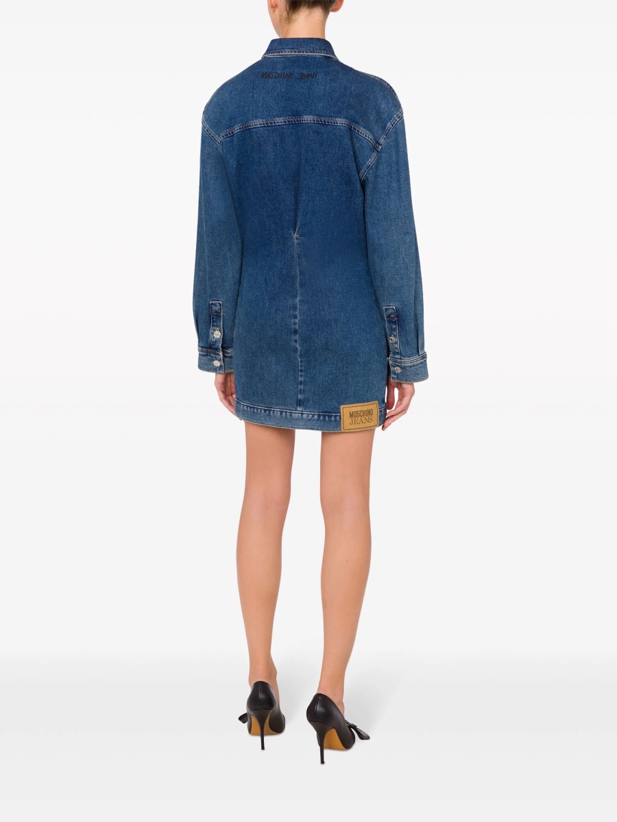 Rochie de zi MOSCHINO JEANS albastra - Img 3