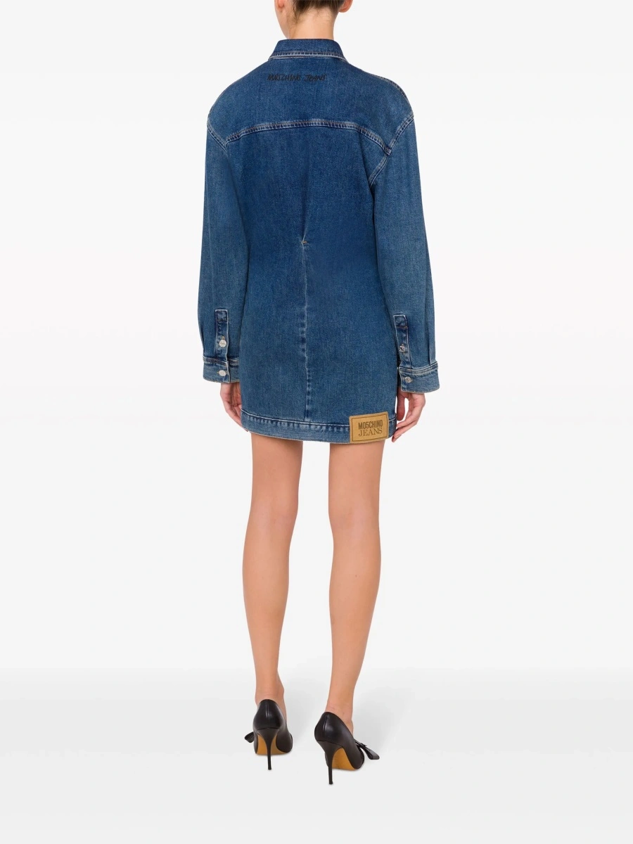 Rochie de zi MOSCHINO JEANS albastra - Img 3